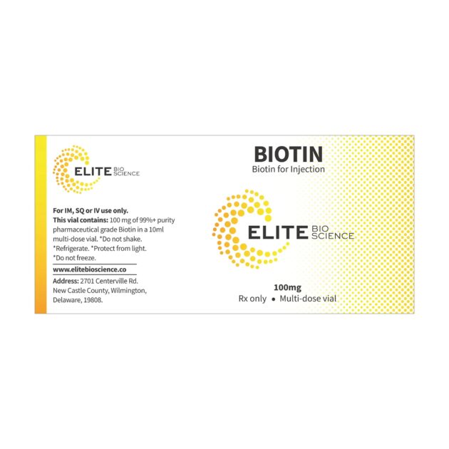 D-(+)Biotin (100mg) Vitamin B7 - IV, IM, SubQ Therapy - Image 3